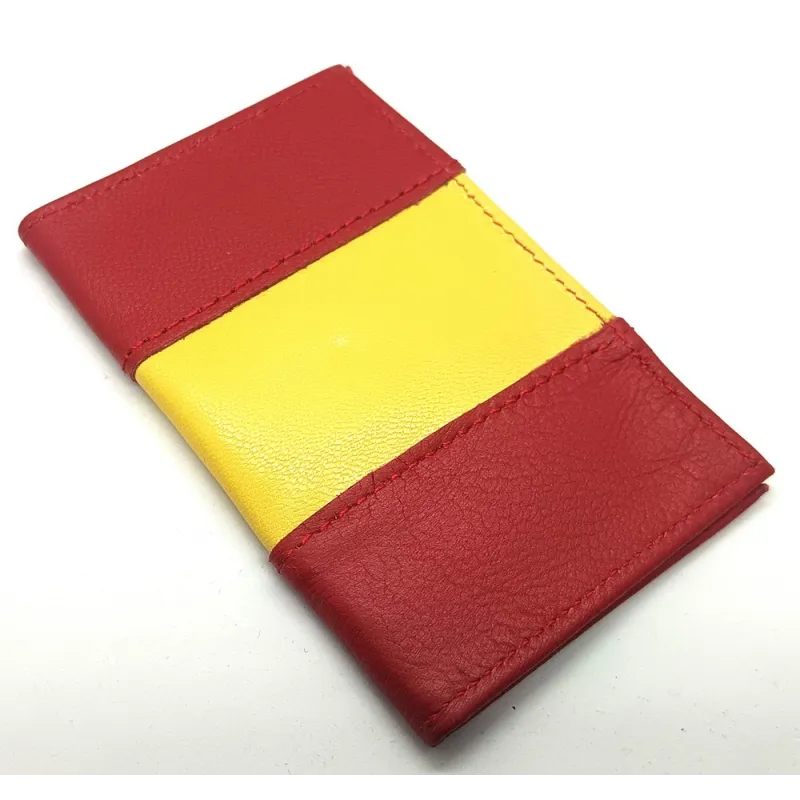 Cartera tarjetero piel bandera España. La Tienda de España
