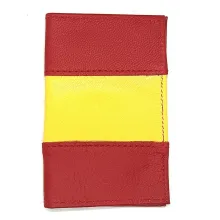 Cartera tarjetero piel bandera España. La Tienda de España