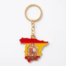 Llavero mapa España escudo gira. La Tienda de España