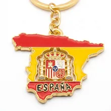 Llavero mapa España escudo gira. La Tienda de España