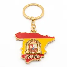 Llavero mapa España escudo gira. La Tienda de España