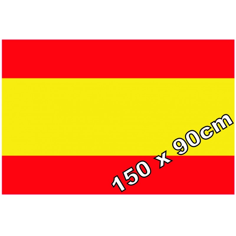 Bandera de España Sin Escudo Pequeña en Raso de Alta Calidad