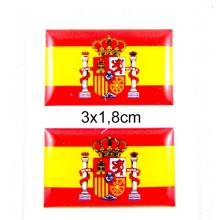 2 pegatinas relieve bandera España. La Tienda de España
