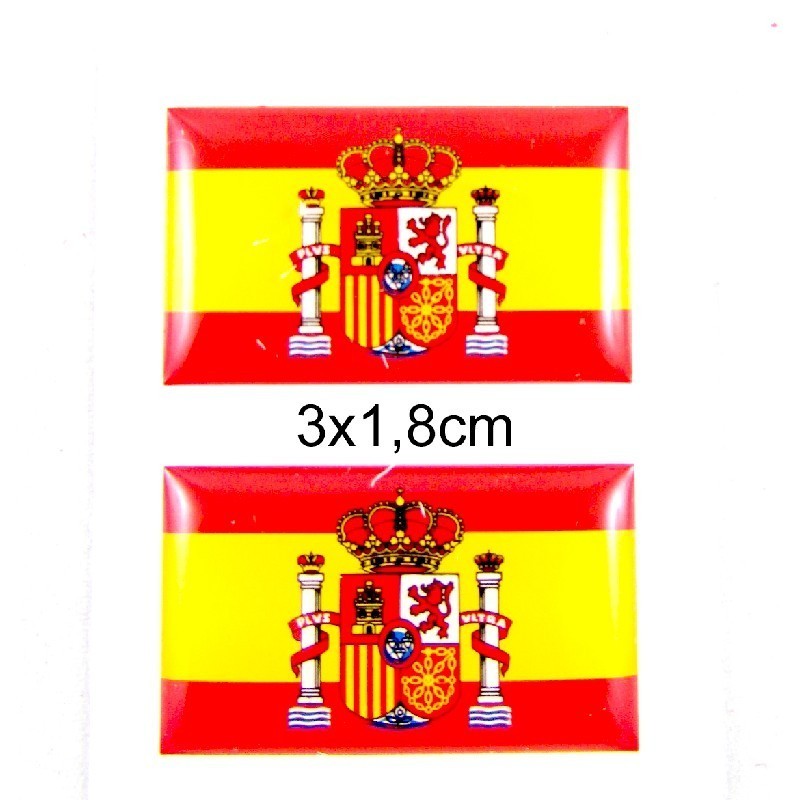 2 pegatinas relieve bandera España. La Tienda de España