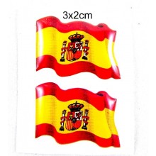 2 pegatinas relieve bandera España. Modelo 61