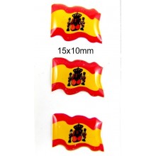 3 pegatinas relieve bandera España. Modelo 56