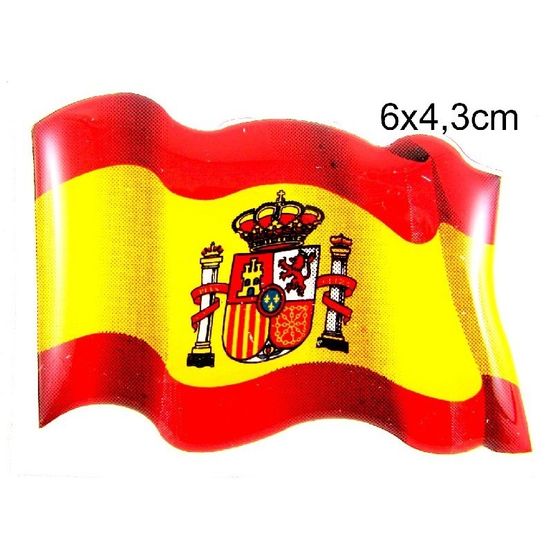 Pegatina relieve bandera España. La Tienda de España