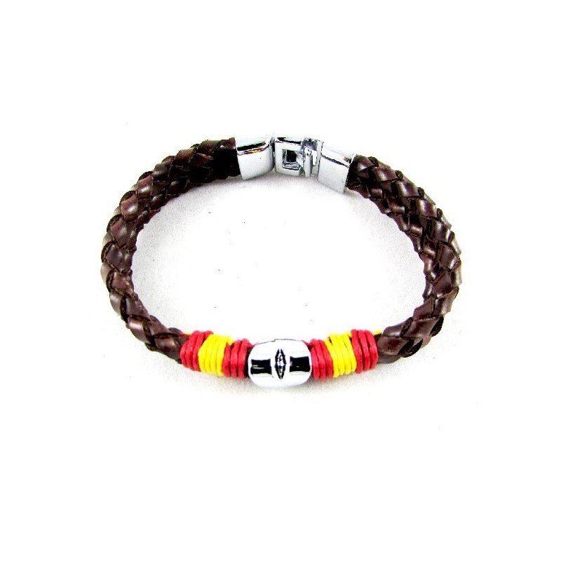 PULSERA ESPAÑA PIEL - Hipercaza