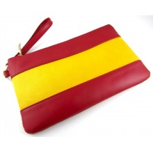 Bolso piel bandera España grande. Modelo 526