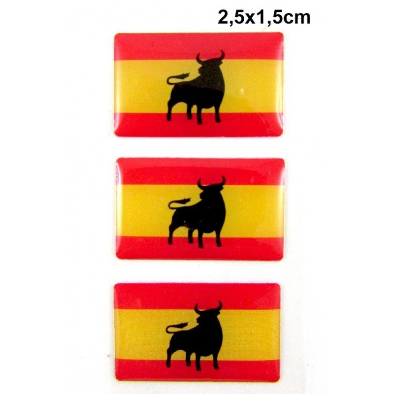 Pegatina bandera españa toro - Regalos el Escudo