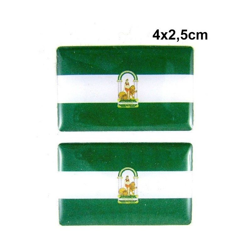 2 Pegatinas bandera Andalucía. Modelo 089