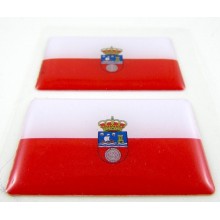 2 Pegatinas bandera Cantabria. Modelo 100