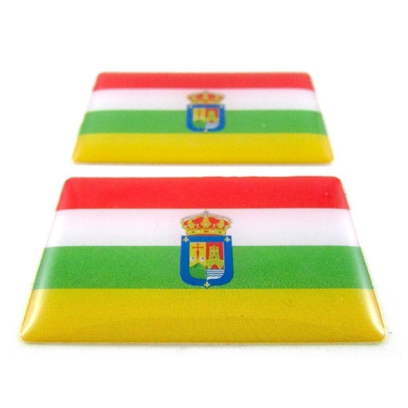 2 Pegatinas bandera Galicia. Modelo 092