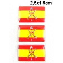 6 Pegatinas bandera España Legión. Modelo 118