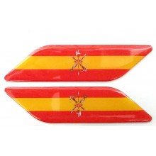 2 Pegatinas relieve bandera España Legión. Modelo 134