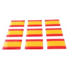 9 pegatinas relieve bandera España. Modelo 143
