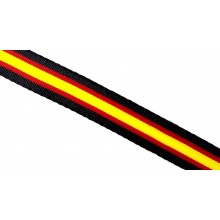 Cinta Bandera España negro. Rollo 25m