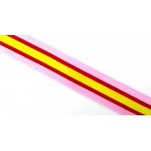 Cinta Bandera España rosa. Rollo 25m