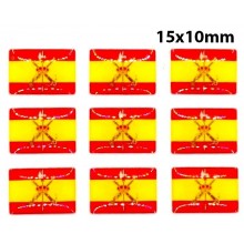 9 pegatinas relieve bandera España Legión. Modelo 146