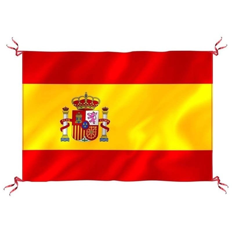 Emulación Patológico Hacia Bandera España con escudo para balcón. 130x90cm. La Tienda de España