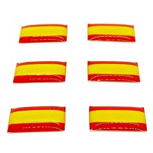 Set 6 pegatinas relieve bandera España