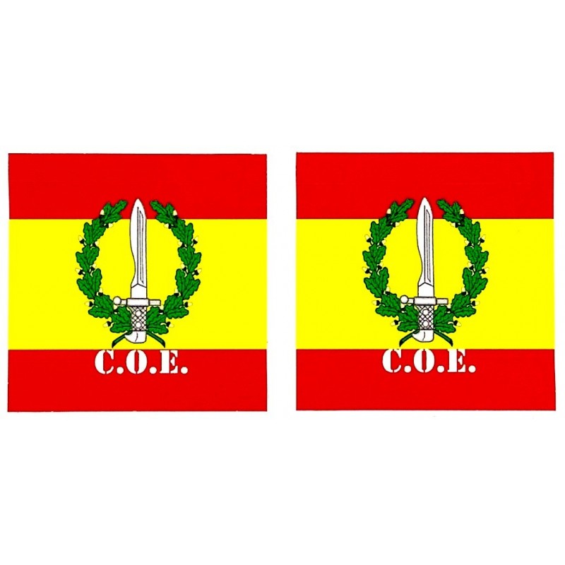 2 pegatinas bandera España Armada Española - La Tienda de España