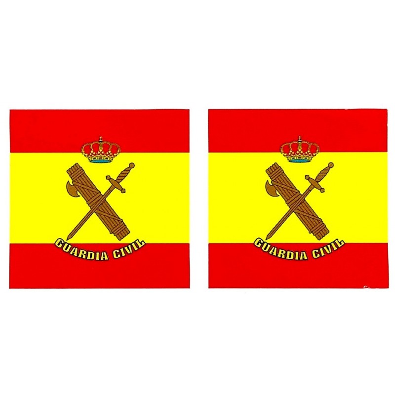 2 pegatinas bandera España Guardia Civil - La Tienda de España