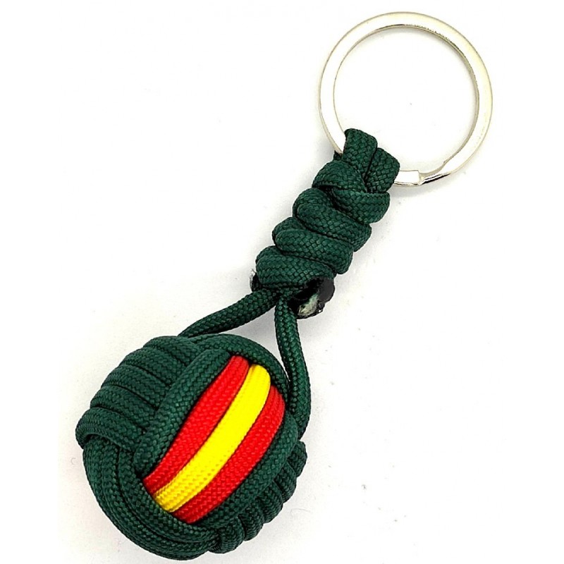 Llavero bola paracord bandera verde. La Tienda de España