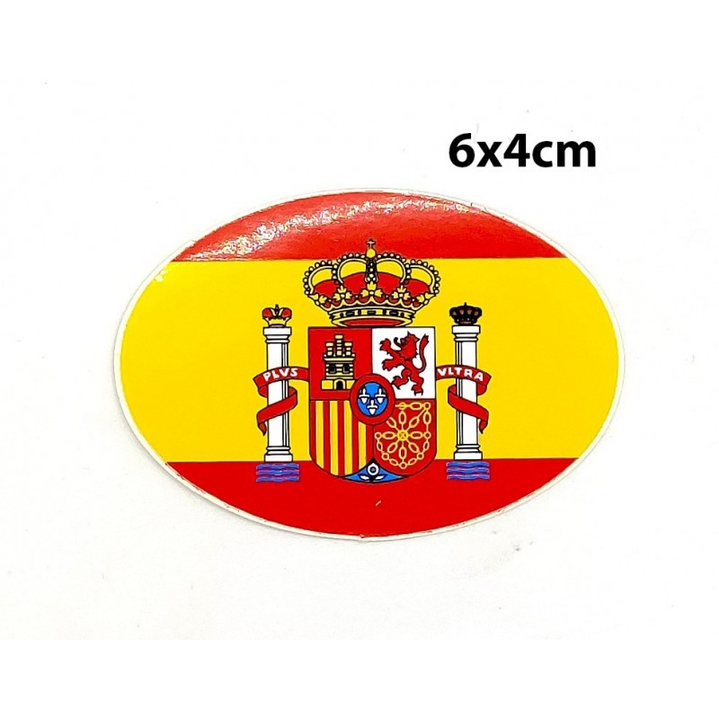Pegatina bandera España 6x4cm. La Tienda de España