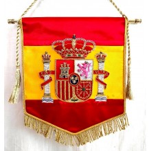 Estandarte España bordado a mano lujo tamaño pequeño