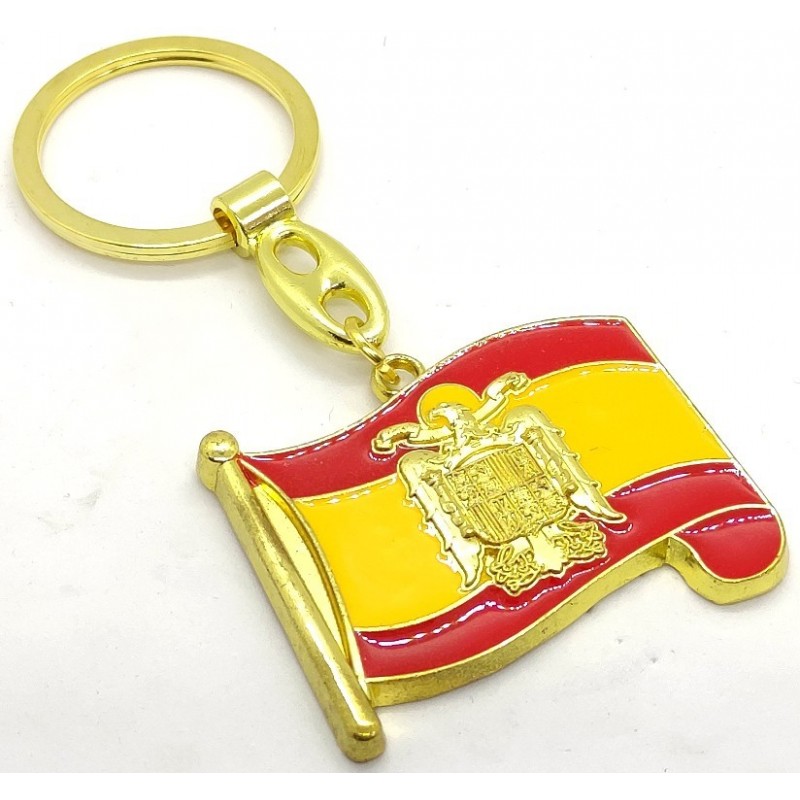 Llavero cinta de España. Llavero bandera de España personalizado IAMQ  CONSTRUCCION Y MANTENIMIENTO