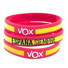 Pulsera VOX bandera España silicona. Modelo 295