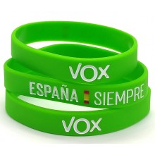Pulsera VOX España Siempre silicona verde. Modelo 296