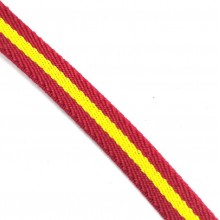 Cinta elástica bandera de España. Rollo 23m.