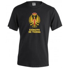 Camiseta Ejército de Tierra Español. Negro. Modelo 602