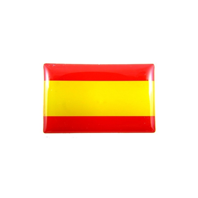 Pegatina relieve bandera España 4x2,5cm. La Tienda de España
