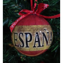 Bola de Navidad bandera España.
