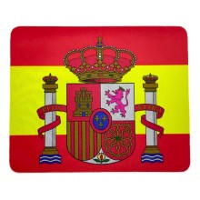 Alfombrilla ratón bandera España con escudo. Modelo 008