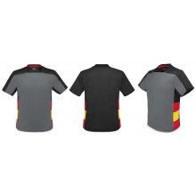 Camiseta técnica bandera España gris-negro. Modelo 10245