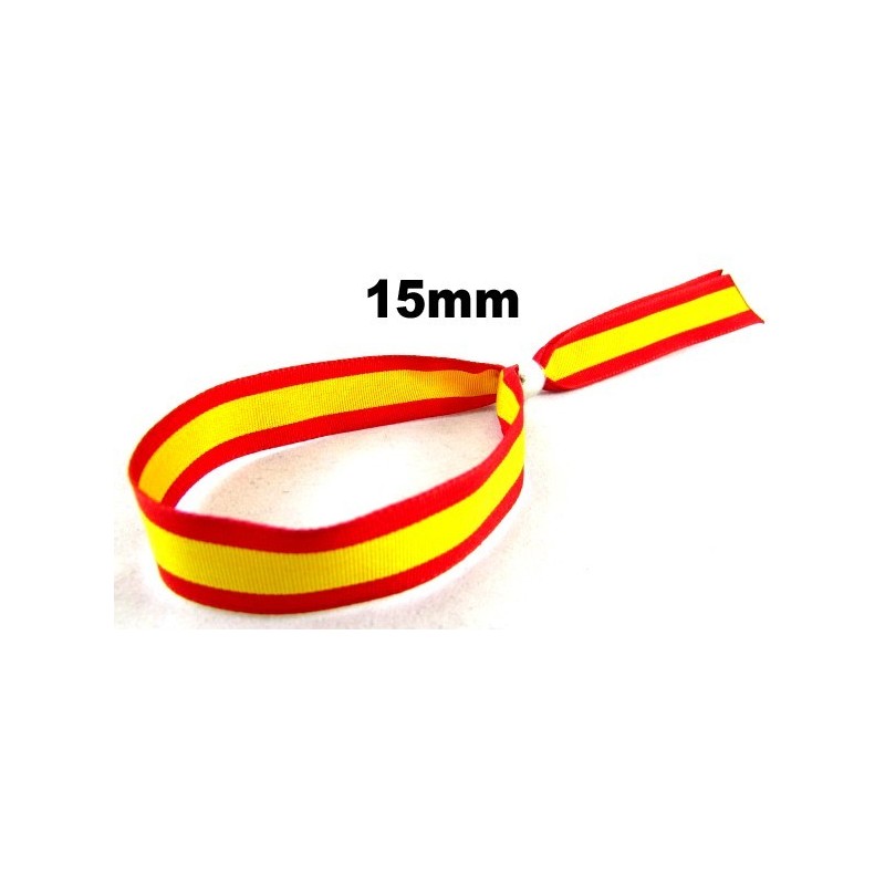 Pack 10 pulseras cinta bandera española