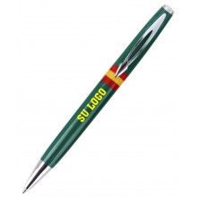 Bolígrafo bandera España verde personalizado. Modelo 008