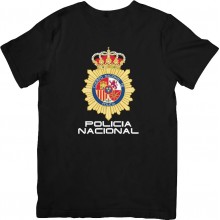 Camiseta Policía Nacional negra. Modelo 613