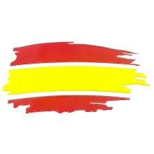 Pegatina bandera España trazos. Modelo 027