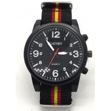 Reloj bandera España negro. Modelo 252
