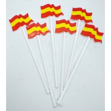 6 Agitadores de bebidas bandera España. Modelo 901