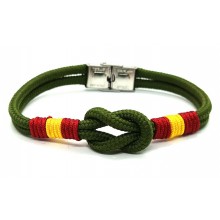 Pulsera náutica bandera España verde. Modelo 10709