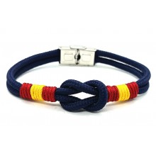 Pulsera náutica bandera España azul marino. Modelo 10709