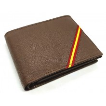 Cartera piel Bandera de España. Modelo 4005-2 Marrón