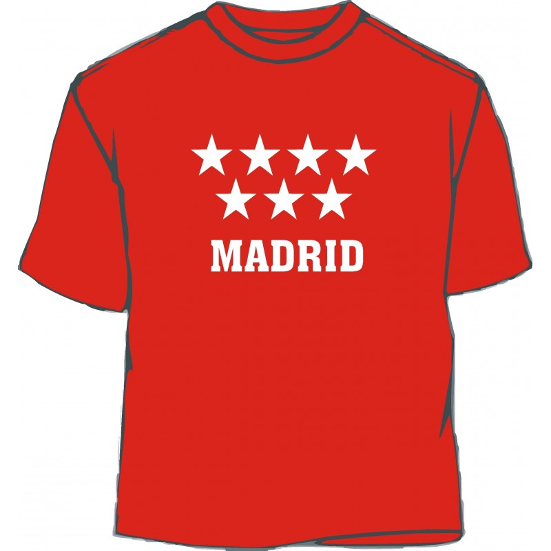Camiseta Comunidad de Madrid. Roja. La Tienda de España