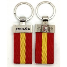 Llavero lona bandera España escudo. Modelo 791